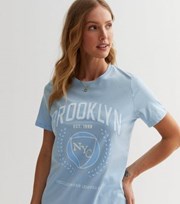 New Look Pale Blue Brooklyn Varsity Logo T-Shirt